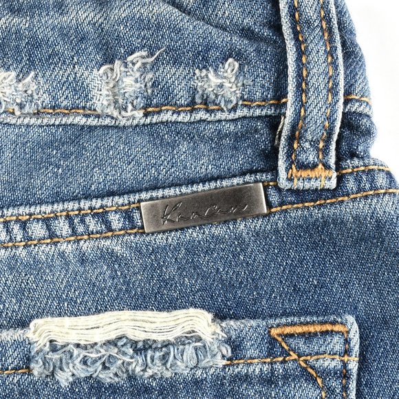 KanCan Gizelle Mid Rise Boyfriend Shorts - Picture 4 of 8